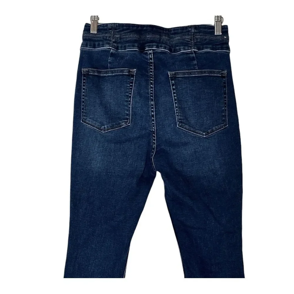FREE PEOPLE  We the Free  Jeans Women Size 30 Blue‎ Skinny Stretch Classic Boho